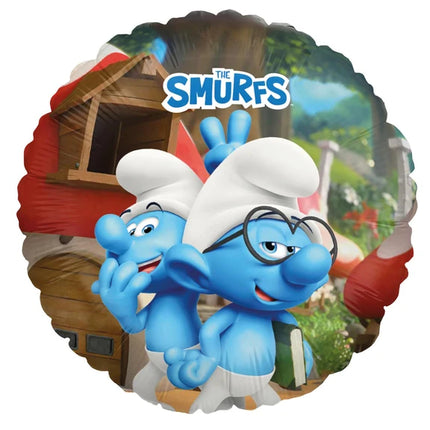 Smurfar-folieballong – Glasögonsmurfen, tom, 45 cm