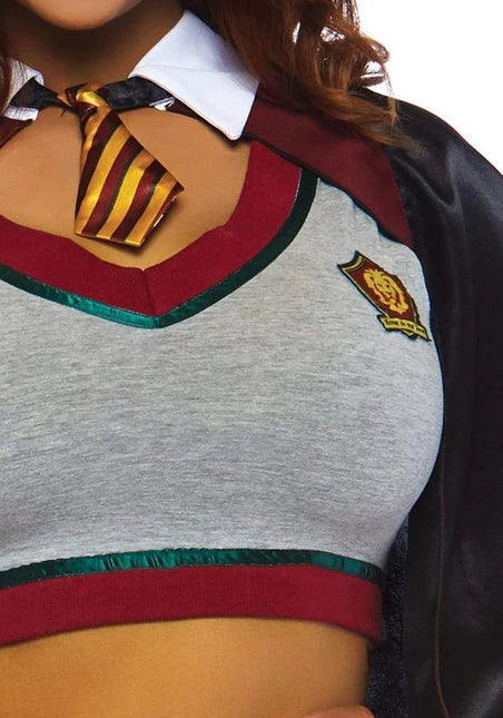 Schoolmeisje Kostuum Grijs Rood Dames Leg Avenue van Leg Avenue koop je bij Partywinkel