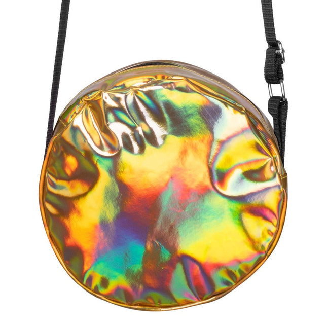 Schoudertasje Holografisch Goud 20cm van Boland koop je bij Partywinkel
