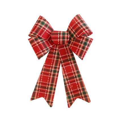 Röd grön rosett Scotch pläd 38cm