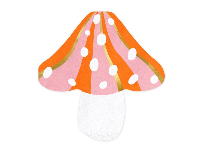 Servetten Champignon 13,5cm 20st van Partydeco koop je bij Partywinkel