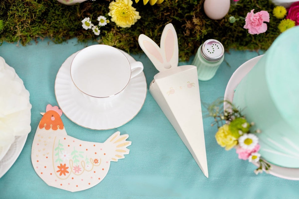 Servetten Haan 16cm 20st van Partydeco koop je bij Partywinkel