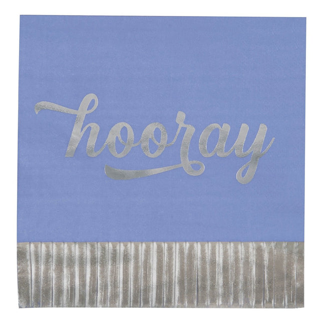 Servetten Hooray Met Franjes 16st van Unique koop je bij Partywinkel