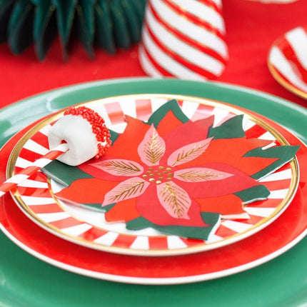 Servetten Rode Kerst Ster 15,5cm 20st van Partydeco koop je bij Partywinkel