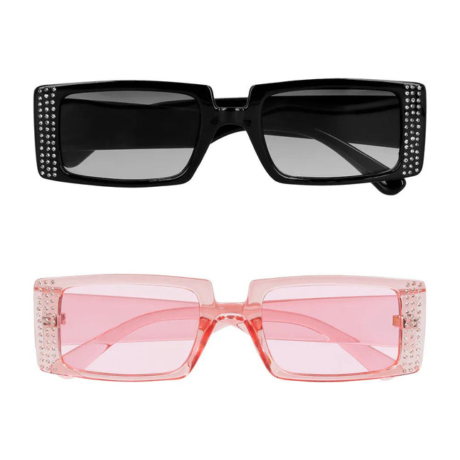 Set 2 Partybrillen Escape (zwart en roze) van Boland koop je bij Partywinkel