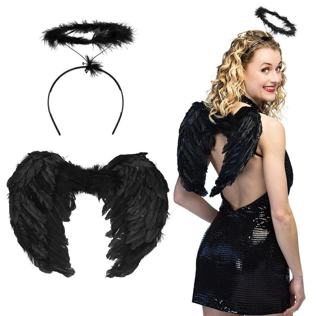 Set Engel promo zwart van Boland koop je bij Partywinkel