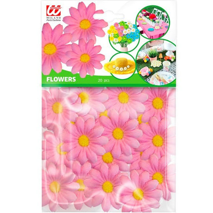 Set Van 20 Decoratieve Roze Bloemen van Widmann koop je bij Partywinkel