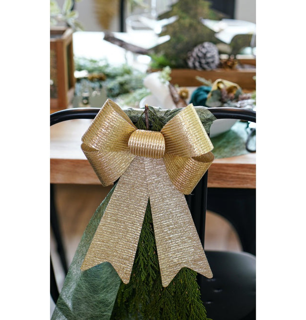 Guld rosett Glitter ränder 38cm
