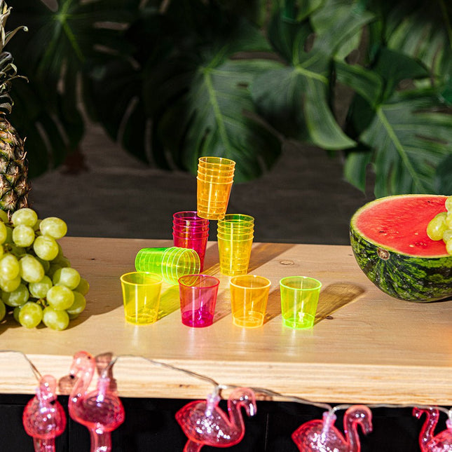Shotglaasjes Neon 20st van Boland koop je bij Partywinkel