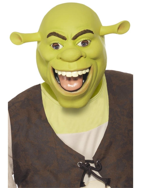 Shrek Masker Groen Latex van Smiffys koop je bij Partywinkel