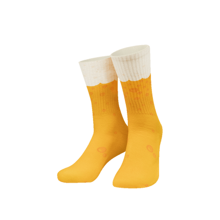 Roliga strumpor med ölmotiv