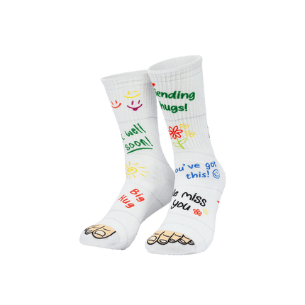 Roliga strumpor med brutet ben