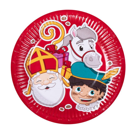 Sinterklaas Borden Papier 23cm 10st van Boland koop je bij Partywinkel