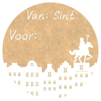 Sinterklaas Etiketten 250st van Haza Witbaard koop je bij Partywinkel