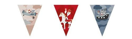 Sinterklaas Slinger Rood Blauw 6m van Haza Witbaard koop je bij Partywinkel