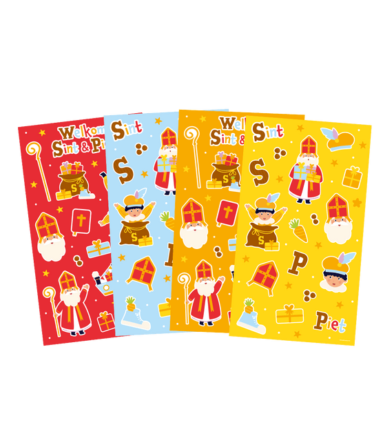 Sinterklaas Stickervellen 4st van Paper Dreams koop je bij Partywinkel