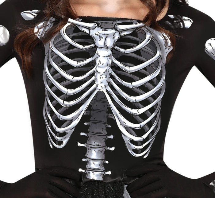 Skelet Halloween Jurk Dames Zwart van Fiestas Guirca koop je bij Partywinkel