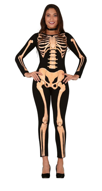 Skelet Halloween Kostuum Dames Jumpsuit van Fiestas Guirca koop je bij Partywinkel