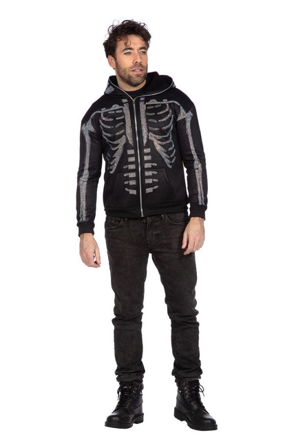 Skelet Vest Zwart Heren Strass van Wilbers & Wilbers koop je bij Partywinkel