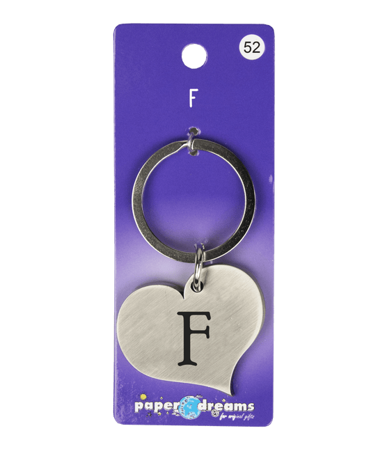 Sleutelhanger F 10cm van Paper Dreams koop je bij Partywinkel