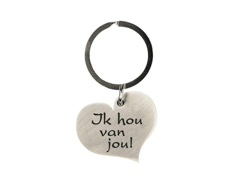 Sleutelhanger Hart Ik Hou Van Jou 10cm van Paper Dreams koop je bij Partywinkel