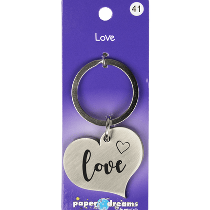 Sleutelhanger Hart Liefde 10cm van Paper Dreams koop je bij Partywinkel