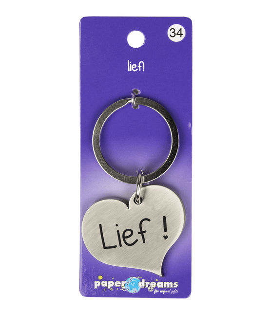Sleutelhanger Lief 10cm van Paper Dreams koop je bij Partywinkel
