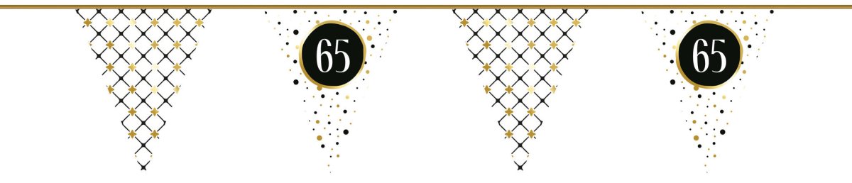 Slinger 65 Jaar Goud Zwart 6m van Haza Witbaard koop je bij Partywinkel