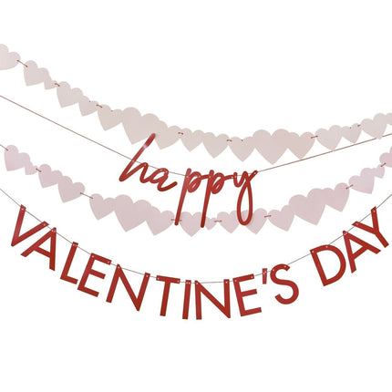 Slinger Happy Valentine'S Day 2,5m 2 delig van Ginger Ray koop je bij Partywinkel