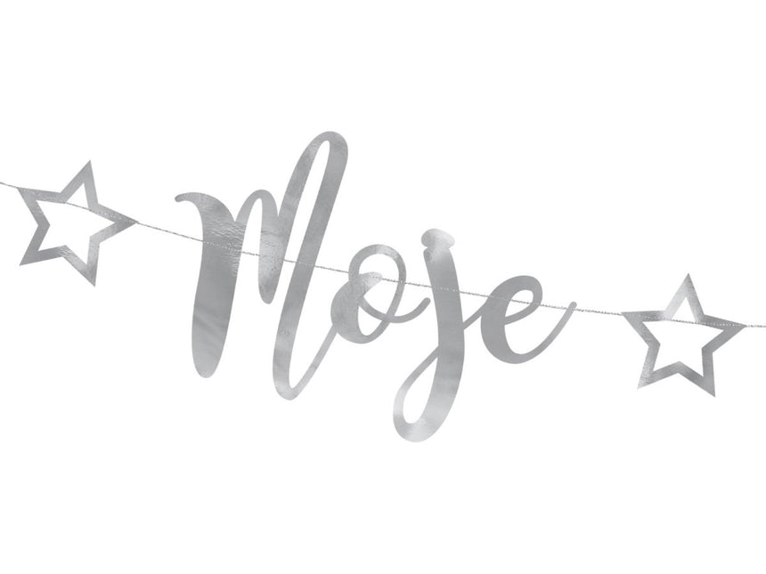 Slinger Moje Urodziny Zilver 90cm van Partydeco koop je bij Partywinkel