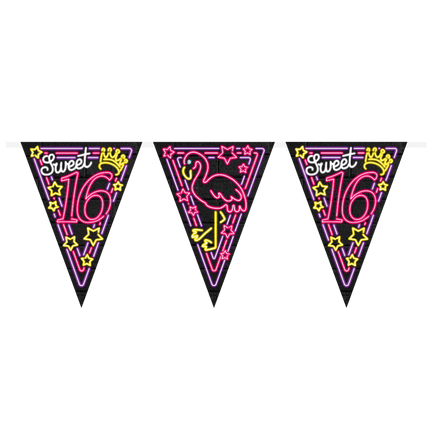 Slingers 16 jaar Sweet 16 Neon 10m van Paper Dreams koop je bij Partywinkel