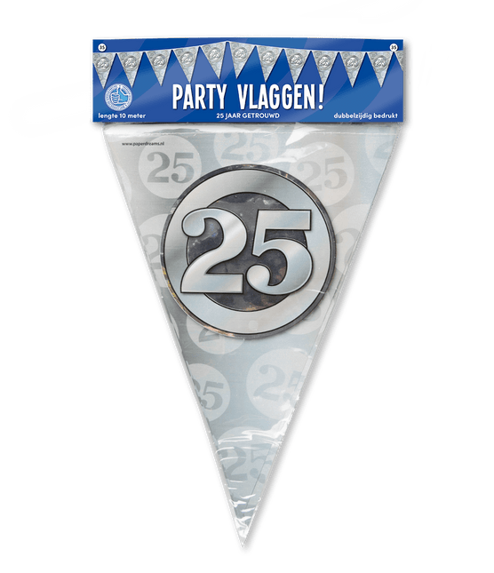 Slingers 25 Jaar Getrouwd 10m van Paper Dreams koop je bij Partywinkel