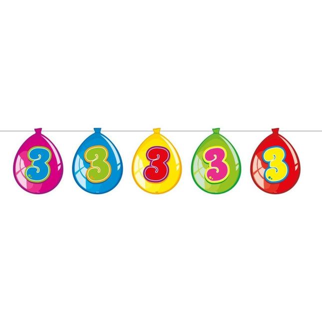 Slingers 3 Jaar Ballonnen 10m van Folat koop je bij Partywinkel