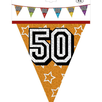 Slingers 50 Jaar Glitter 8m van Boland koop je bij Partywinkel