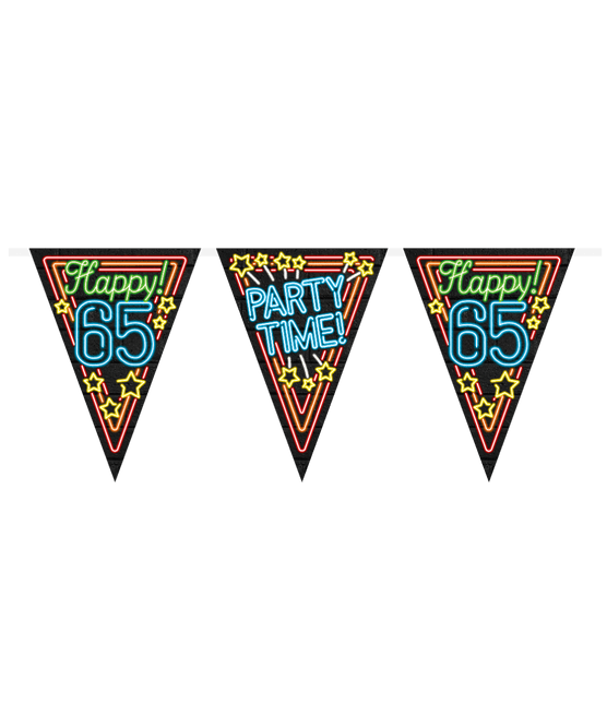 Slingers 65 Jaar Neon 10m van Paper Dreams koop je bij Partywinkel