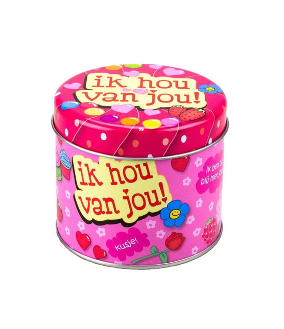 Snoepblik Ik Hou Van Jou 9cm van Paper Dreams koop je bij Partywinkel