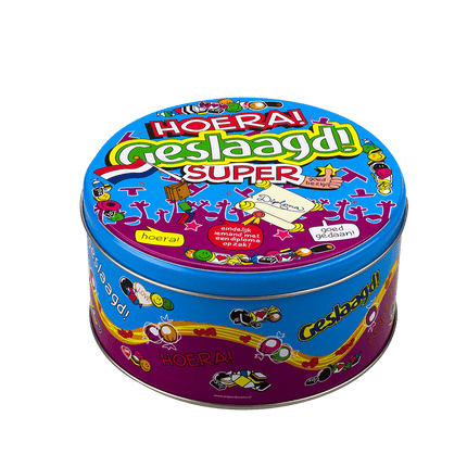 Snoeptrommel Geslaagd School 14cm van Paper Dreams koop je bij Partywinkel