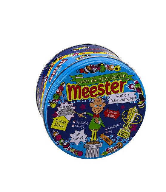 Snoeptrommel Meester 14cm van Paper Dreams koop je bij Partywinkel