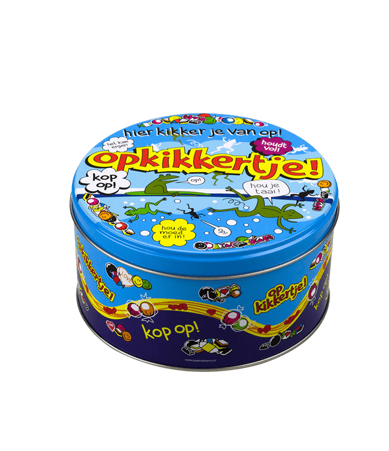 Snoeptrommel Opkikkertje 14cm van Paper Dreams koop je bij Partywinkel