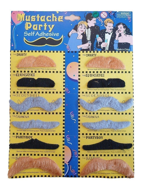 Snorren Meerkleurig 12st van Partychimp koop je bij Partywinkel
