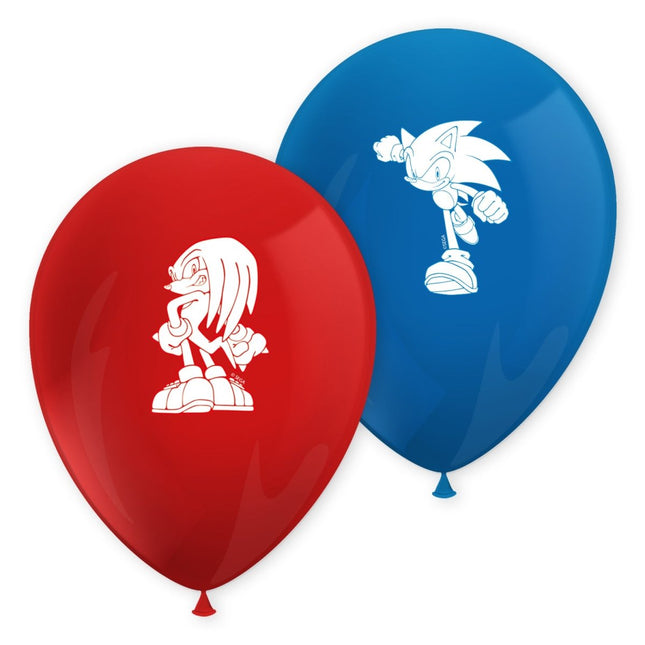 Sonic Ballonnen 28cm 8st van Procos koop je bij Partywinkel