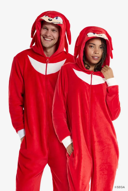 Sonic the Hedgehog Knuckles Onesie Unisex Rood van OppoSuits koop je bij Partywinkel