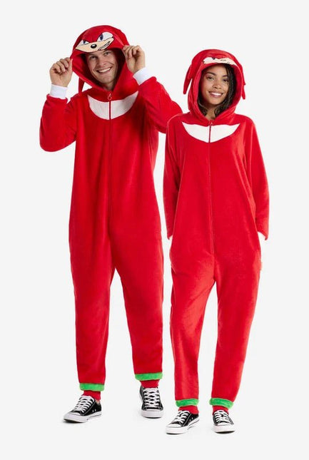 Sonic the Hedgehog Knuckles Onesie Unisex Rood van OppoSuits koop je bij Partywinkel