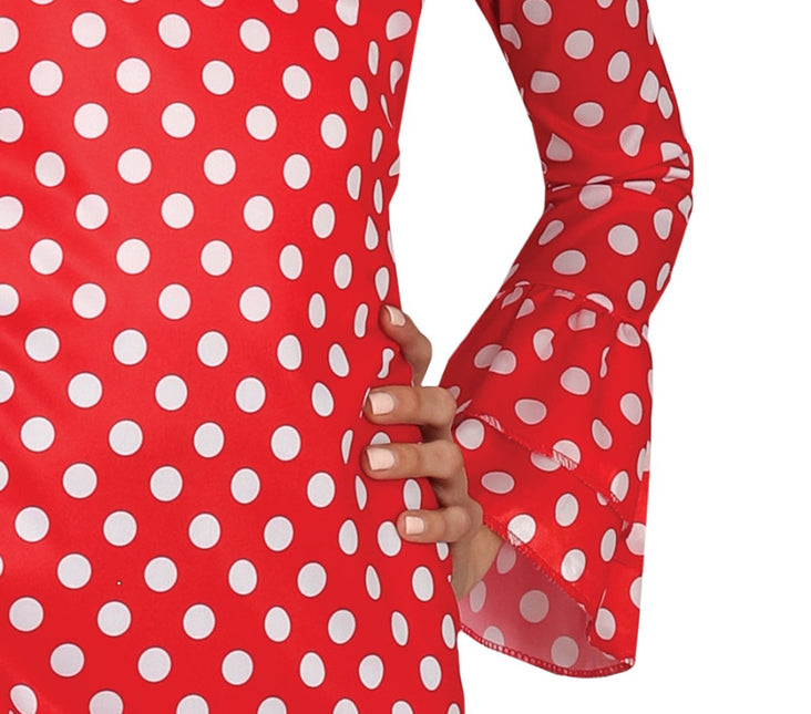 Spaanse Jurk Flamenco Witte Stippen van Fiestas Guirca koop je bij Partywinkel