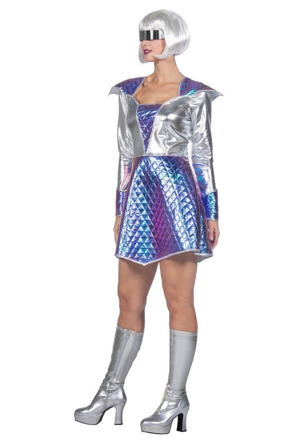 Space Jurk Dames Metallic van Wilbers & Wilbers koop je bij Partywinkel
