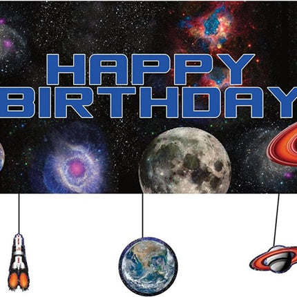 Space Party Banner Happy Birthday 1,52m van Creative Converting koop je bij Partywinkel