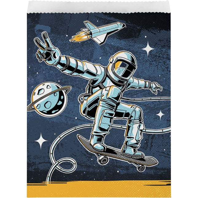 Space Party Uitdeelzakjes 22,2cm 8st van Creative Converting koop je bij Partywinkel