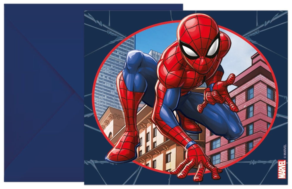 Spiderman Uitnodigingen 6st van Procos koop je bij Partywinkel