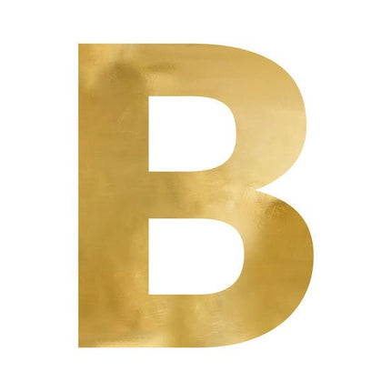 Spiegelletter B Goud 60cm van Partydeco koop je bij Partywinkel