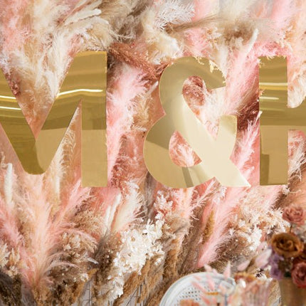 Spiegelletter & Goud 61cm van Partydeco koop je bij Partywinkel